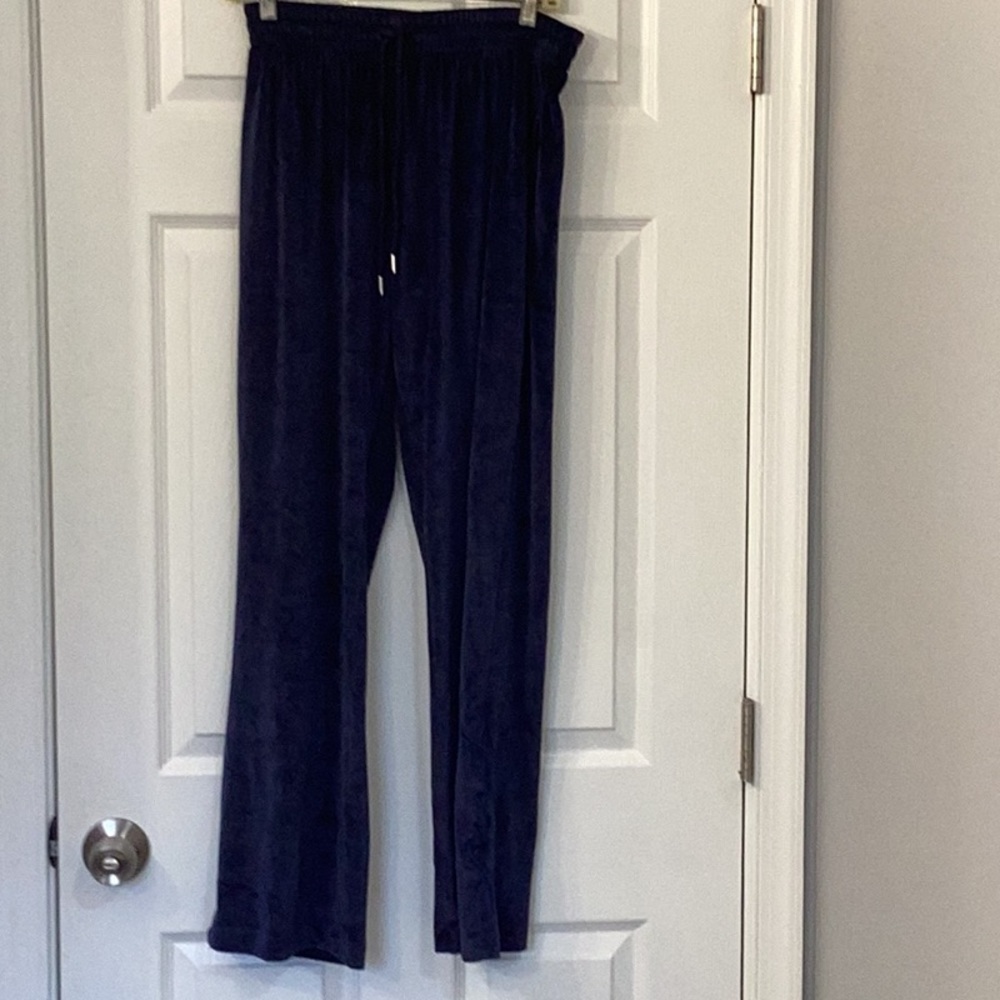 Velour navy heritage pants